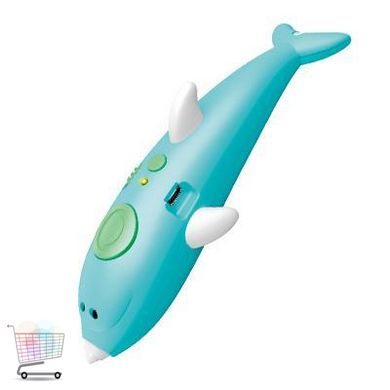 Набір для дитячої творчості / 3D Ручка з трафаретами Дельфін 3dPen Dolphin 9003