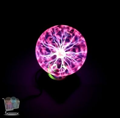 Плазменный шар Тесла с молниями ∙ Светильник - ночник Магический стеклянный шар Plasma Light Magic Flash Ball, диаметр 12,5 см