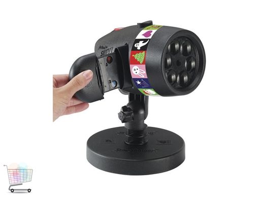 Новогодний лазерный проектор со слайдами Christmas Star shower LED Slide show, 12 изображений слайдов