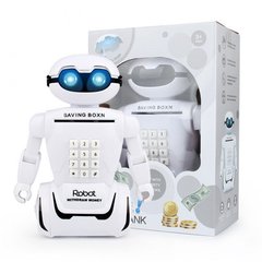 Детский робот сейф с кодовым замком настольная лампа ездит 10 мелодий 3 в 1 Robot Piggy Bank
