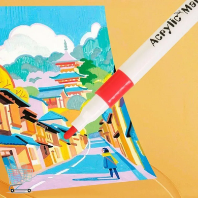 Набір акрилових маркерів Acrylic Marker MAP-05 &bull; Маркери для малювання, декору, творчості та яскравого розпису по різних поверхнях 60 шт