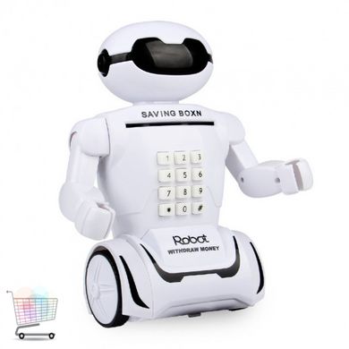 Детский робот - сейф ROBOT PIGGY BANK с кодовым замком и встроенной настольной лампой 3 в 1