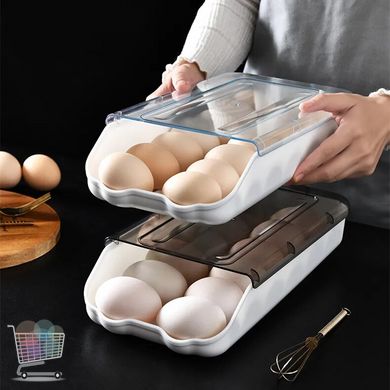 Органайзер для зберігання яєць EGG TRAY Контейнер - лоток для холодильника на 14 яєць