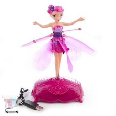 Сенсорна літаюча лялька Фея Flying Fairy, 18 см ∙ Інтерактивна іграшка для дівчаток з керуванням рукою