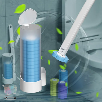 Система одноразовой очистки унитаза ToiletWand ∙ Универсальная Настенная щетка для унитаза со сменными насадками