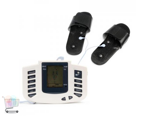 Міостимулятор – електромасажер для всього тіла ∙ Домашній імпульсний масажер + Масажні акупунктурні тапочки JR-309A