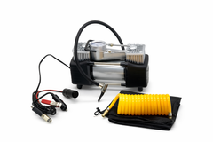 Автомобильный двухпоршневой компрессор Air Compressor 12V 628-4x4 &bull; Электрический насос для шин от прикуривателя с манометром для авто, внедорожника, кроссовера, мотоцикла и дороги