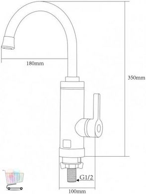 Проточный водонагреватель с дисплеем Delimano RX-016 ∙ Хромированный металл