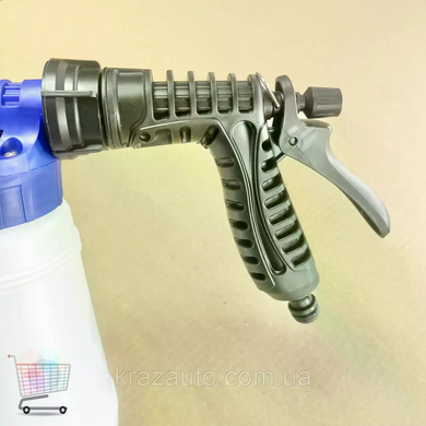 Пінна насадка для миття авто CAR WASH ROCKET 1 л &bull; Пістолет-розпилювач на садовий шланг для автомобіля, вікон, плитки, садових меблів і прибирання подвір&rsquo;я