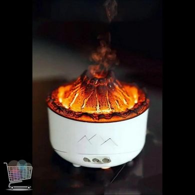 Ультразвуковий дифузор – зволожувач повітря Вулкан з ефектом полум'я та підсвічуванням, 360 мл