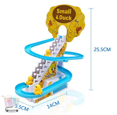 Утиные горки Small Duck Детская интерактивная игра Музыкальный эскалатор + гоночная трасса
