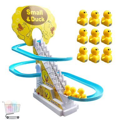 Утиные горки Small Duck Детская интерактивная игра Музыкальный эскалатор + гоночная трасса