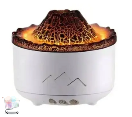 Ультразвуковой диффузор – увлажнитель воздуха Вулкан с эффектом пламени и подсветкой, 360 мл
