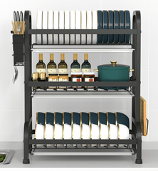 Органайзер для кухонного посуду Dish Rack ∙ Багатофункціональна стійка-стелаж для сушіння та зберігання кухонного начиння