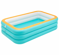 Семейный надувной бассейн Pool 210&times;145&times;56 см KAR108 &bull; Просторная летняя зона для водных игр и отдыха всей семьи