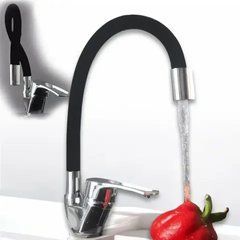 Смеситель с гибким краном 47 см для раковины и мойки Water tap HA-181 &bull; Универсальный смеситель с поворотным изливом 360&deg;