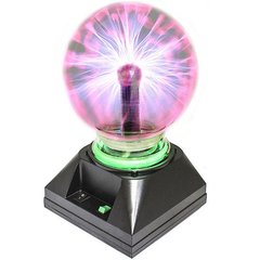 Плазменный шар Тесла с молниями ∙ Светильник - ночник Магический стеклянный шар Plasma Light Magic Flash Ball, диаметр 15 см