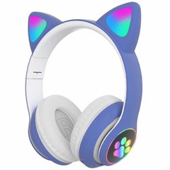 Детские беспроводные Bluetooth наушники с LED кошачьими ушками котика STN-28