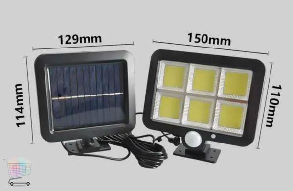 Вуличний ліхтар на сонячній батареї з датчиком руху та акумулятором Split solar wall lamp / LED підвісний світильник з кріпленням