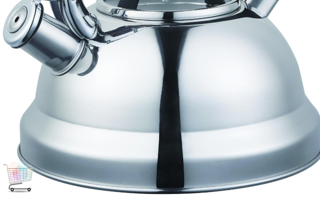 Чайник со свистком из нержавеющей стали Benson BN-708 3 л | Нейлоновая ручка | Индукция PR4